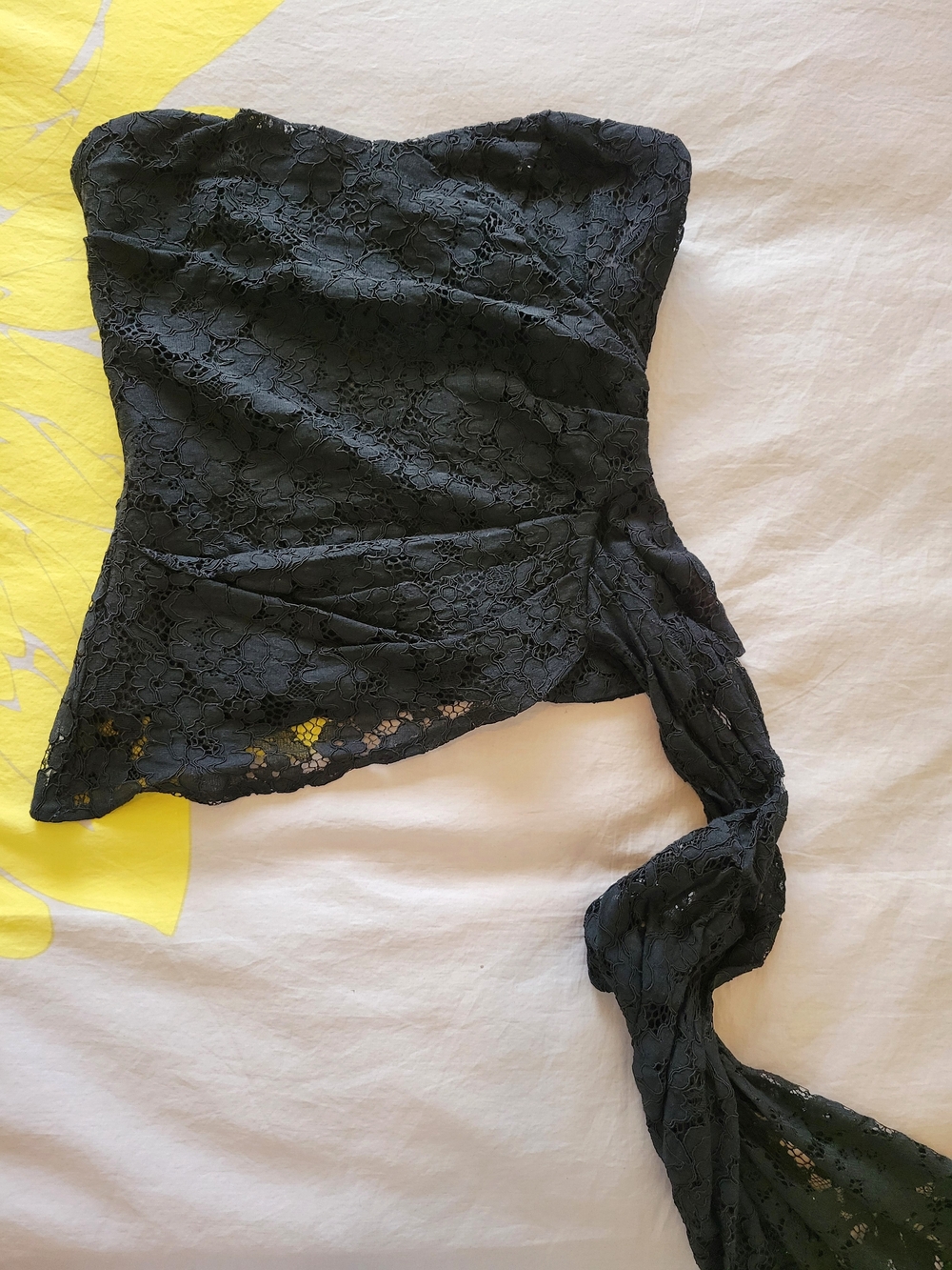 Anthropologie Black Lace Bustier
